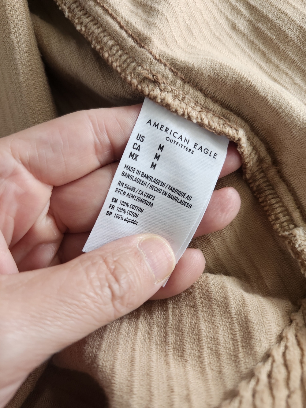 American Eagle Outfitters Tan Corduroy Jacket With Pockets - Picture 8 of 10